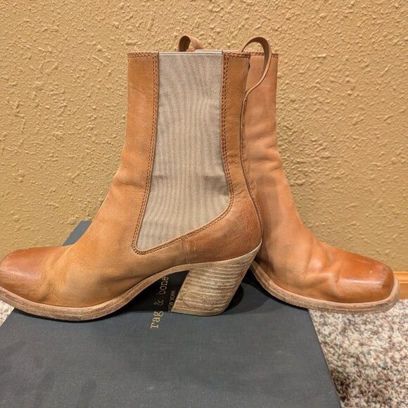 Rag & Bone Axis boots in camel - Picture 4 of 5